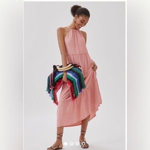 Cloth & stone halter dress. NWT. XL. Adjustable neck. Color: coral in IRL pics